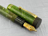 Parker Duofold Senior Flat top Green Jade  Fountain Pen
