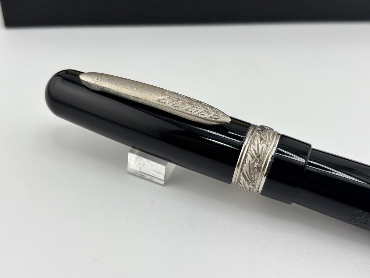 Stipula Firenze Etruria Black Silver trim - Fountain Pen