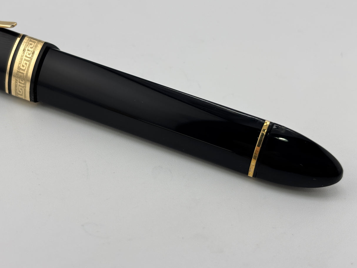 OMAS Oversized Blue/Black #360 Triangulated Fountain Pen - Broad 18kt Gold Nib