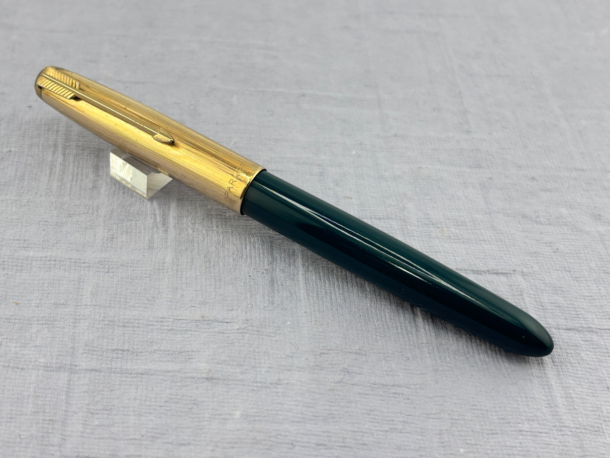 Parker 51 Navy Blue Gold filled Cap Aerometric -  Fountain Pen
