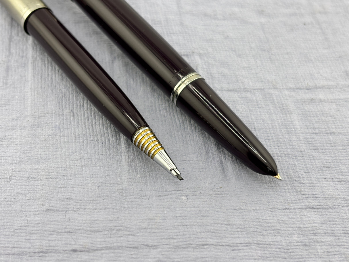 Parker 51 Set Dark Blue Cap Aerometric -  Fountain Pen and pencil