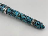 Gioia Capodimonte Beautilful Blue Piston filler Chrome trim - Fountain Pen