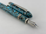 Gioia Capodimonte Beautilful Blue Piston filler Chrome trim - Fountain Pen