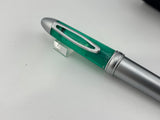 Itoya Galaxy Satin Chrome and Green Cap - Fountain Pen