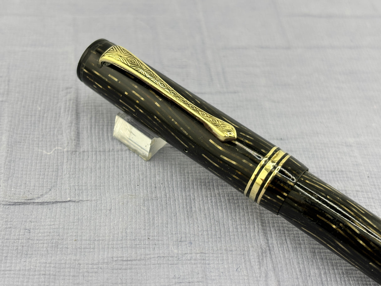 No name beautiful color Green Celluloid maybe French  - Fountain Pen