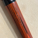 Marlen BVCCVS Oversized rollerball orange and black Mottled ebonite - Sterling Silver Clip & Trim