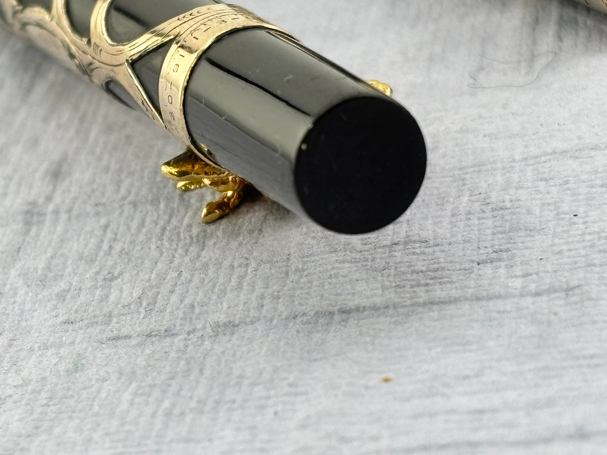 Parker Lucky Curve  #16  Gold Filled Filigree Overlay Eyedropper  - Fountain Pen