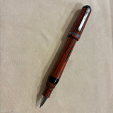 Marlen BVCCVS Oversized rollerball orange and black Mottled ebonite - Sterling Silver Clip & Trim