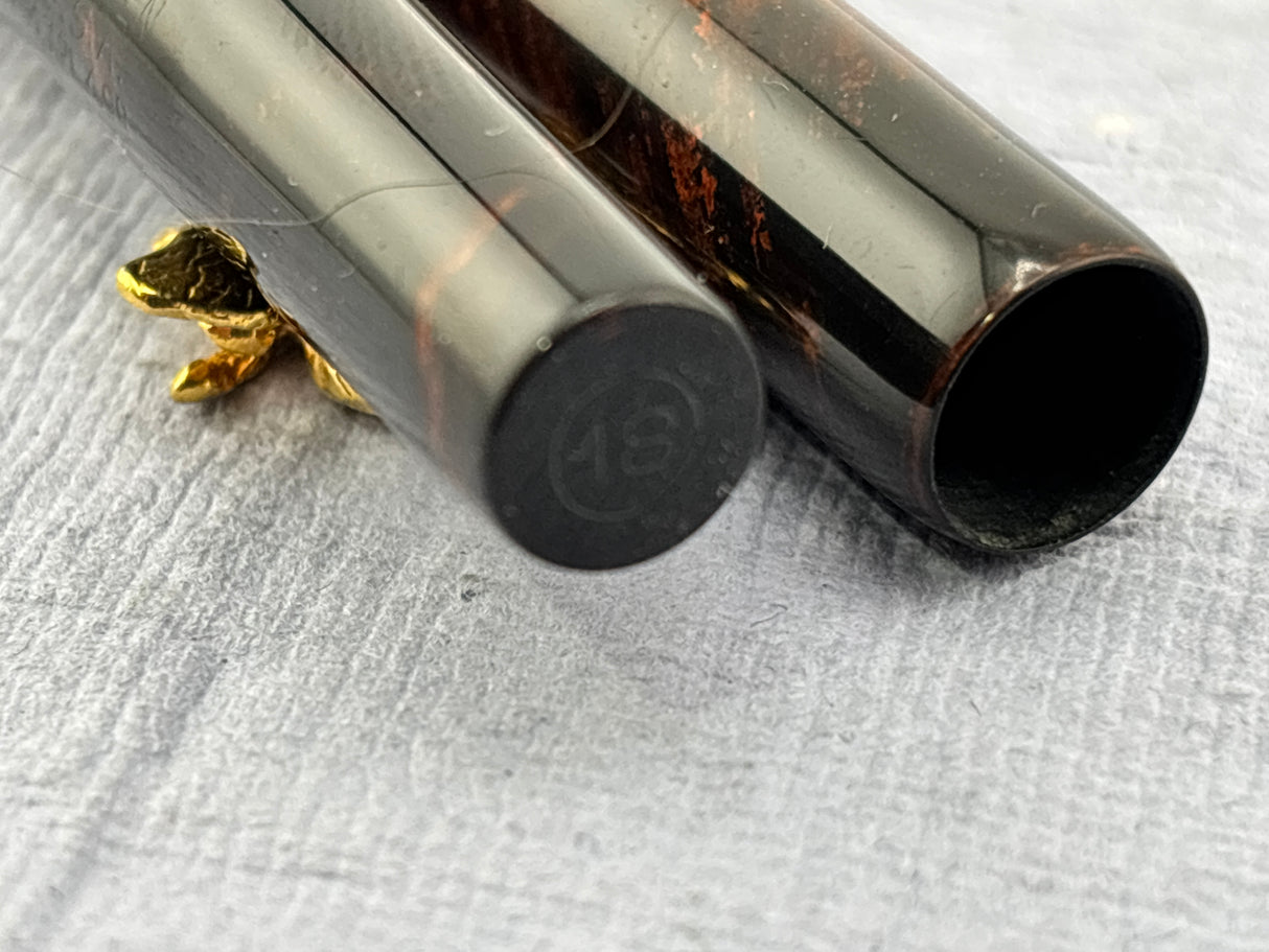 Parker 18 Mottled Hard Rubber Slip cap  - Fountain Pen