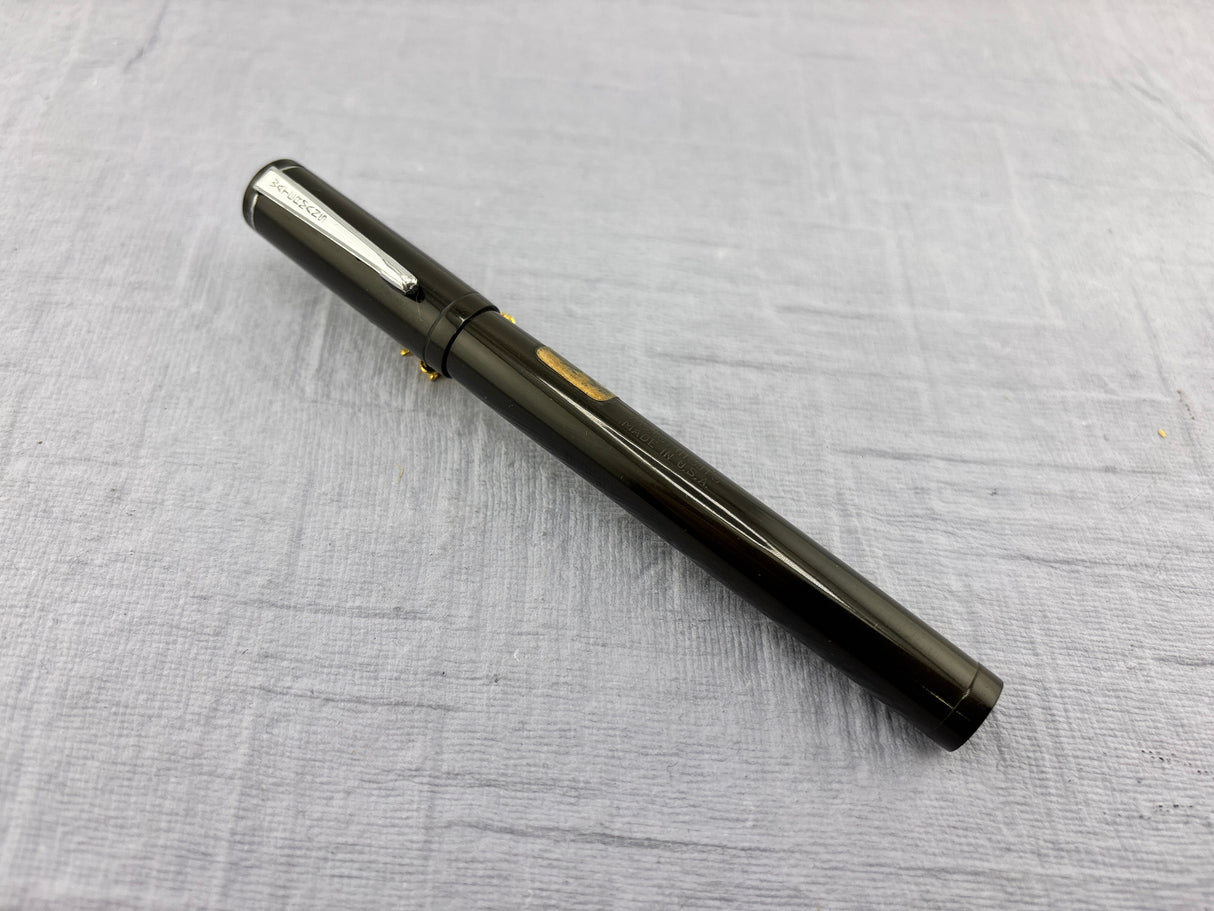 Waterman's USA LATE MODEL Safety Black with clip still have sticker on it "Music Nib"  - Fountain Pen