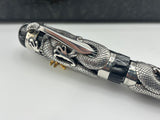Montegrappa Iconic 1995 Sterling Silver & Celluloid  Dragon Limited Edition  Fountain Pen - Medium 18kt Gold Nib