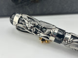 Montegrappa Iconic 1995 Sterling Silver & Celluloid  Dragon Limited Edition  Fountain Pen - Medium 18kt Gold Nib