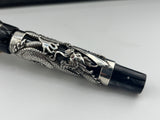 Montegrappa Iconic 1995 Sterling Silver & Celluloid  Dragon Limited Edition  Fountain Pen - Medium 18kt Gold Nib