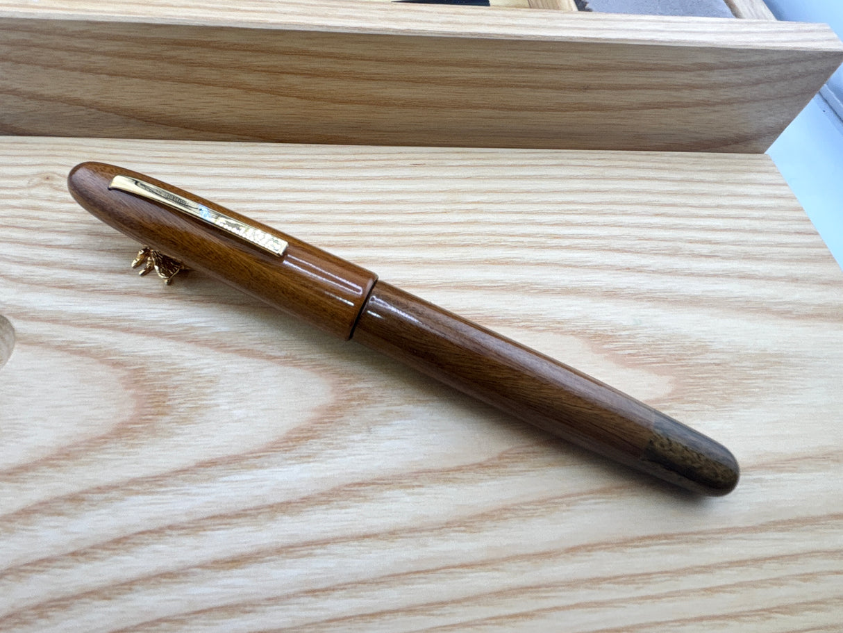 OMAS Precious Lignum Vitae Wood Ogiva Fountain Pen - Medium 18kt Gold Nib
