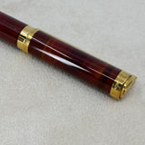 ST Dupont Classic Fountain Pen  - Red Strata Gold trim circa 1980