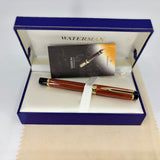 Waterman Liaison Ebonite Orange and Black Fountain Pen - Broad 18kt Gold Nib