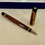 Waterman Liaison Ebonite Orange and Black Fountain Pen - Broad 18kt Gold Nib