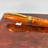 Visconti Kaleido Fire Opal Gold Trim Fountain Pen - STUB 18kt Gold Nib