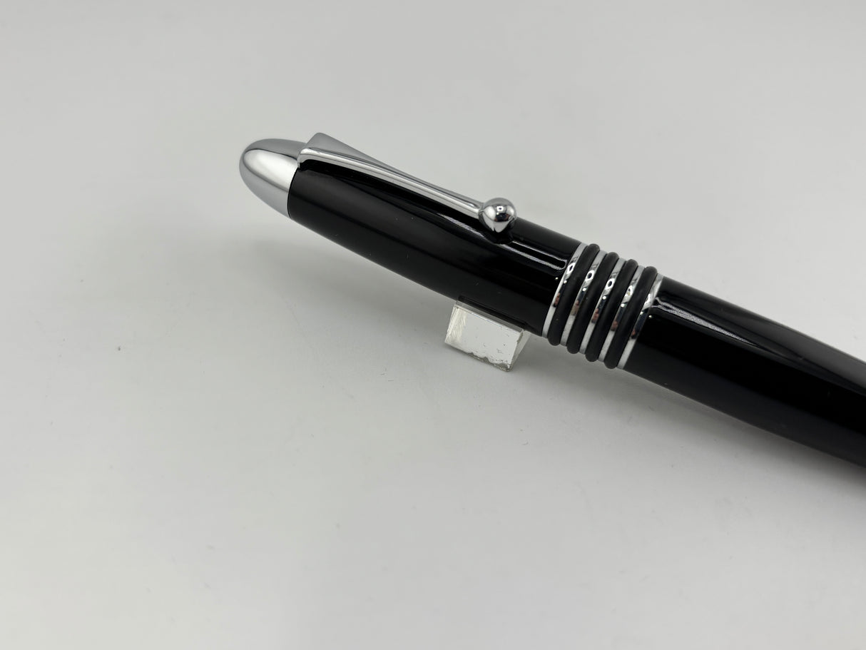 Colibri Black lacquer O-rings chrome trim - Roller Ball