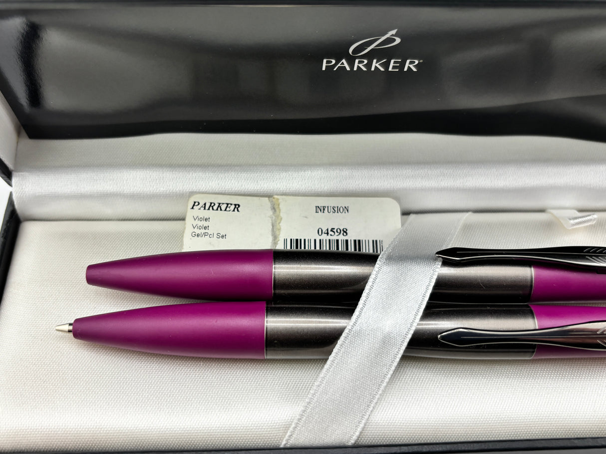 Parker Infusion Set Violet and grey Metallic - Ball Pen and Pencil