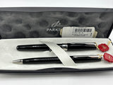 Parker Sonnet Black lacquer chrome trims 18K750 gold nib  - Fountain Pen and Ball Pen