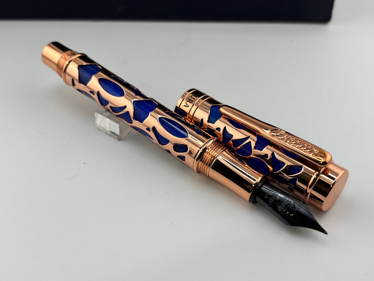 Conklin Endura Deco Crest Blue rose gold - Fountain Pen