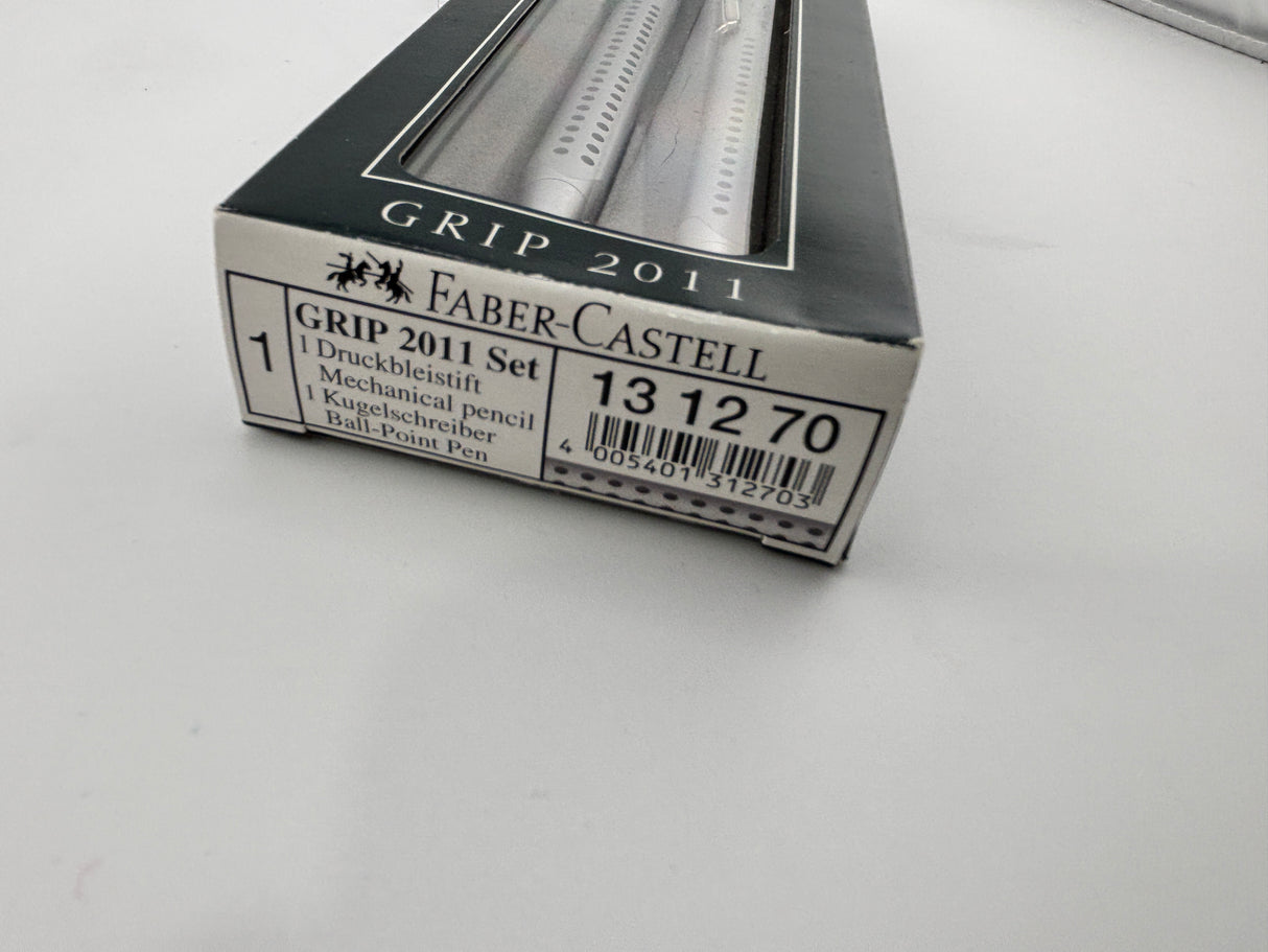 Faber Castell Grip 2011 Set Aluminium - Ball Pen and Mechanical Pencil
