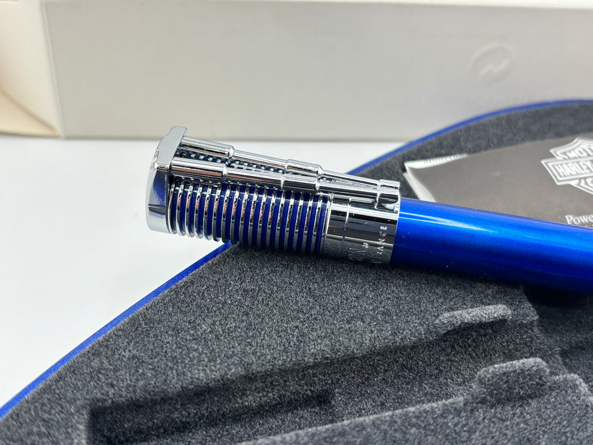 Waterman Harley Davidson Blue cylinder with blue tank box  -  Ball Pen