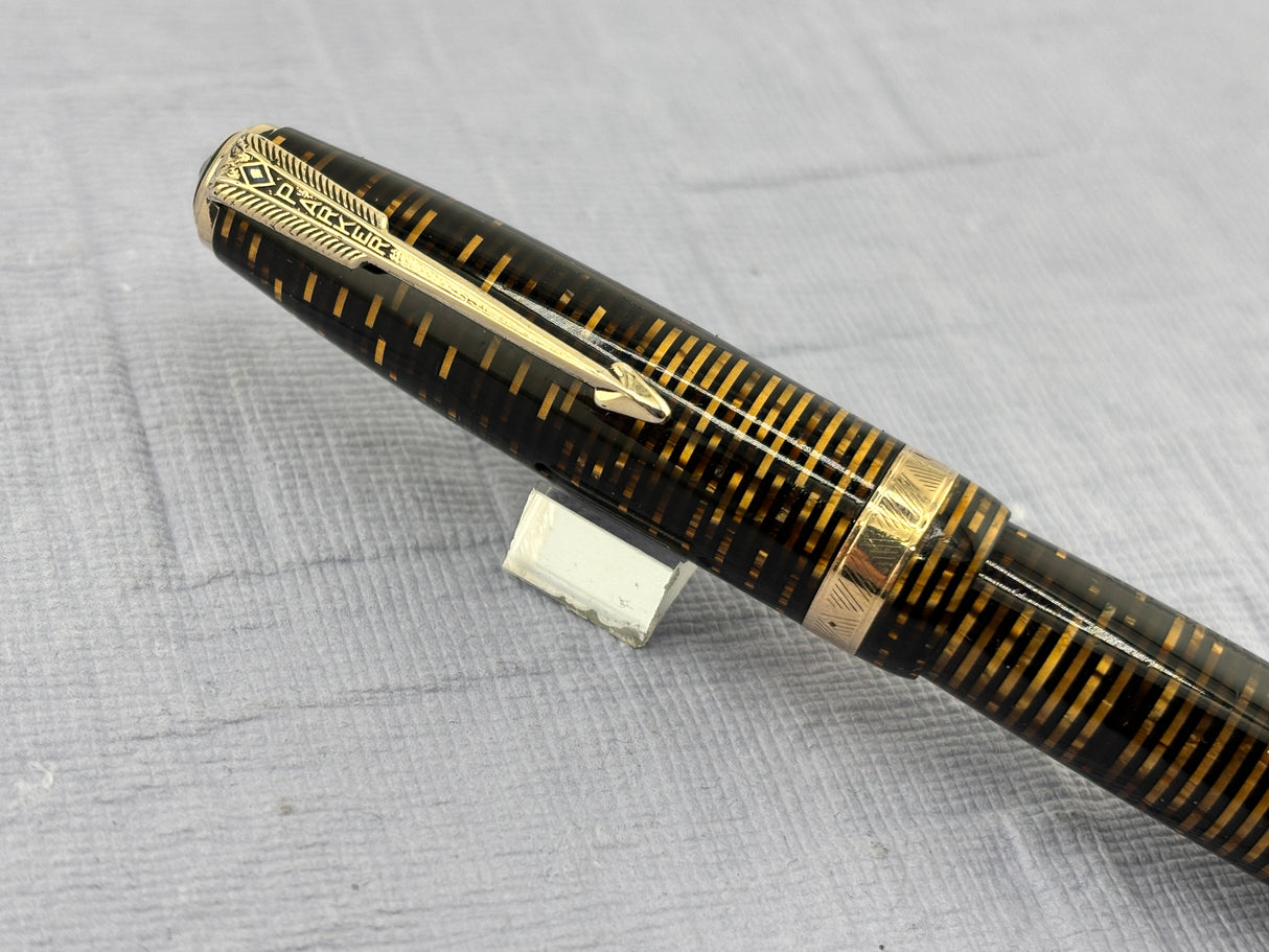 Parker Vacumatic Standard Brown Split Arrow Diamond clip   - Fountain Pen