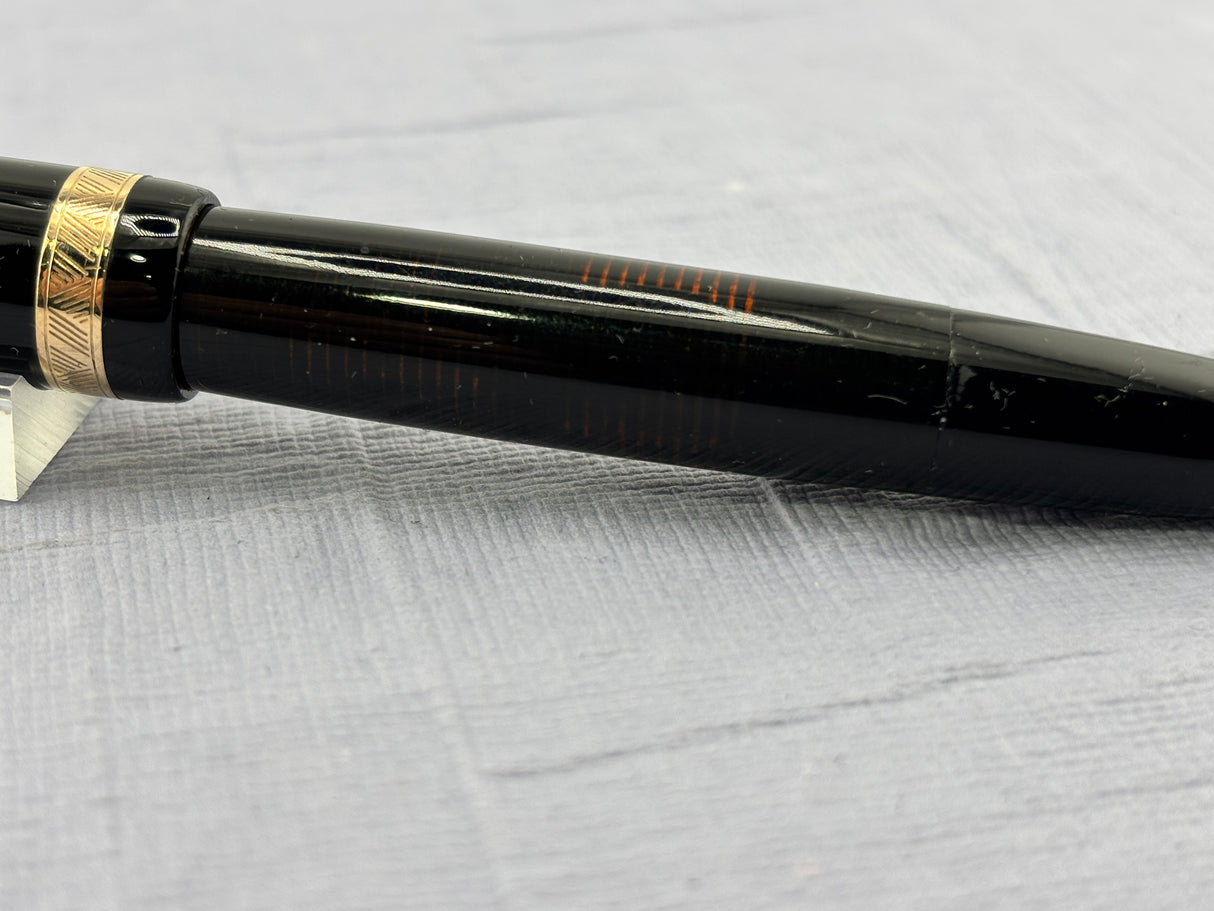Parker Vacumatic Standard Black Cap striped transparent Laminated  Barrel Diamond clip - Fountain Pen