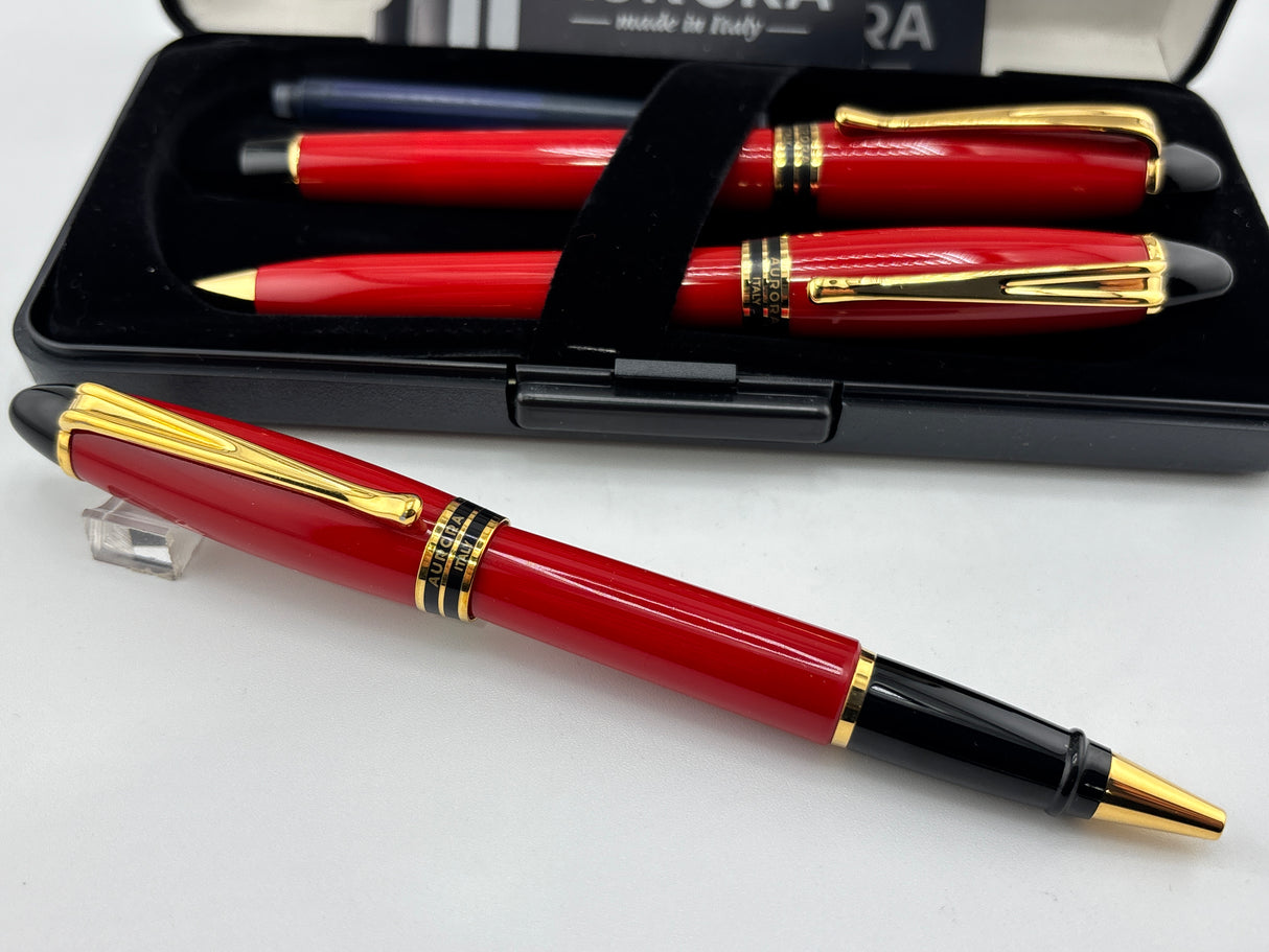 Aurora Ipsilon Set of 3 Pens Burgundy - Super nice Mint in the box !