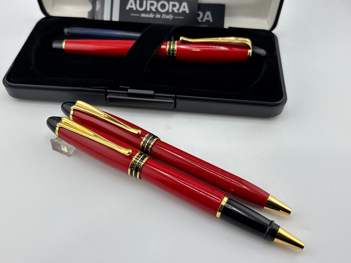 Aurora Ipsilon Set of 3 Pens Burgundy - Super nice Mint in the box !