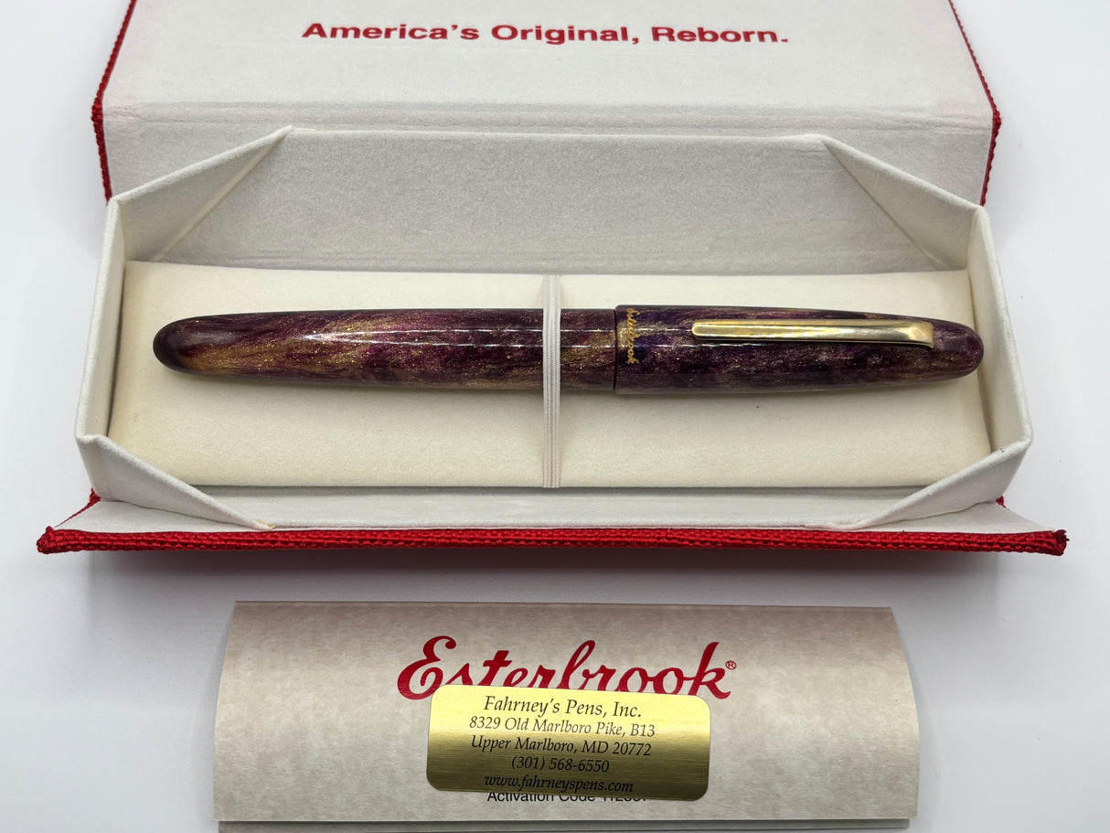 Esterbrook Estie Scribe Oversize Aqua Gold  - Fountain Pen