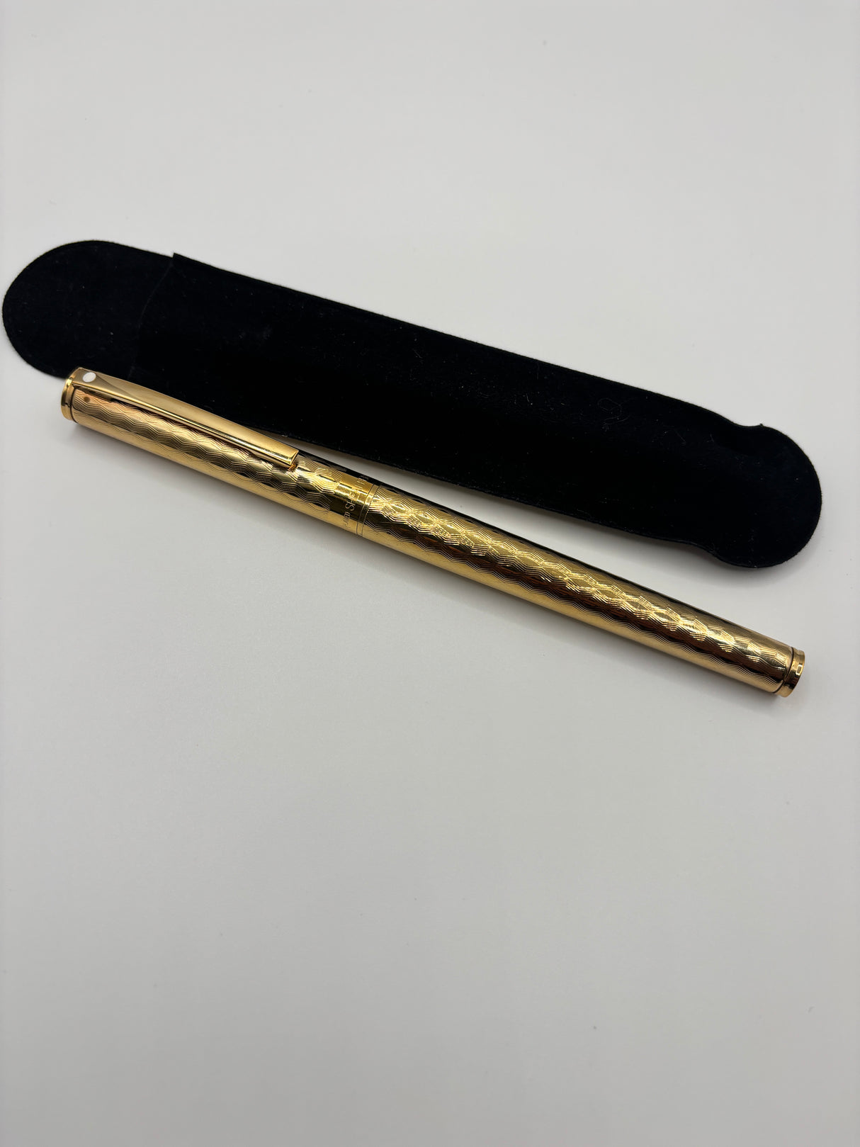 Sheaffer Fashion Gold Electroplated chased superb pen ! - Roller Ball  Made in USA