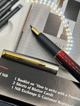 Parker Frontier writing set burgundy marble  - Fountain Pen