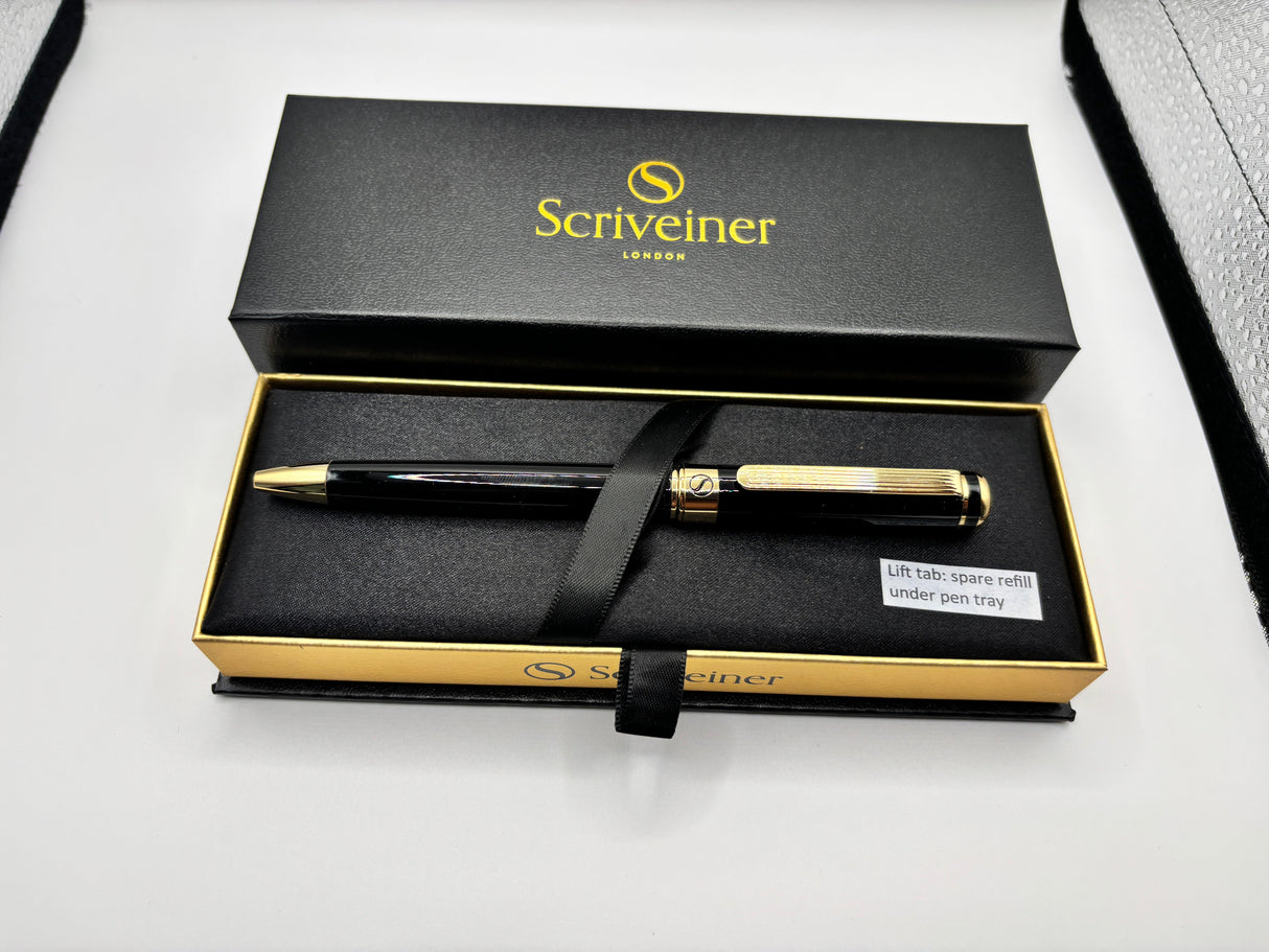 Scriveiner London  Black Lacquer - Roller Ball