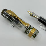 Visconti Voyager 18KT Demonstrator Limited Edition Fountain Pen - Clip & Cap Band are 18kt Gold + Fine 18kt Gold  Nib!!!