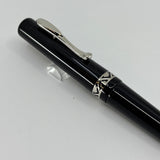 Visconti Glossy Black Resin Midnight Voyager Ballpoint  Pen - Sterling Silver Trim - Circa 2004