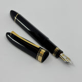 The ORIGINAL-LARGEST SIZE!!  OMAS Dark Blue/Black #360 Oversized Triangulated Fountain Pen - Medium 18kt Gold  Nib