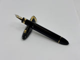 The ORIGINAL-LARGEST SIZE!!  OMAS Dark Blue/Black #360 Oversized Triangulated Fountain Pen - Medium 18kt Gold  Nib