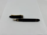 The ORIGINAL-LARGEST SIZE!!  OMAS Dark Blue/Black #360 Oversized Triangulated Fountain Pen - Medium 18kt Gold  Nib