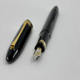 The ORIGINAL-LARGEST SIZE!!  OMAS Dark Blue/Black #360 Oversized Triangulated Fountain Pen - Medium 18kt Gold  Nib