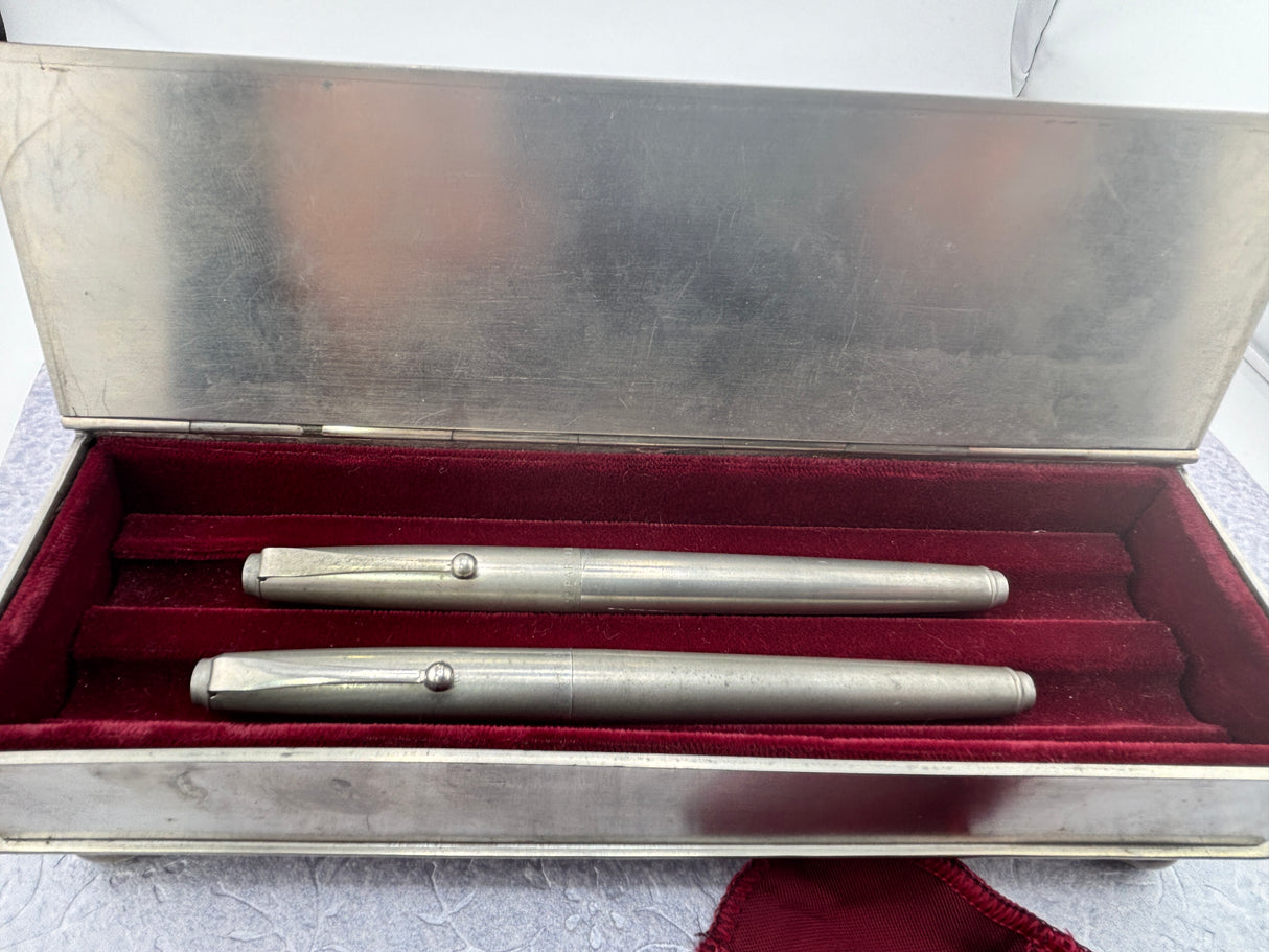 PARKER 75 Americana Pewter Set Bicentenial   - Wonderful set in new condition and all complete of accessories