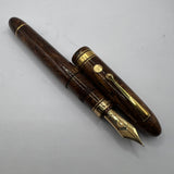 ASC (Armando Simoni Club) Ogiva Oversized Extra Art Nouveau Burl Celluloid Fountain Pen Ltd Ed  - Medium Magic Flex #8 Size 18kt Gold Nib
