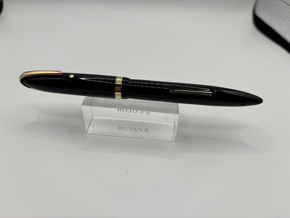 Sheaffer Balance Black Military clip White dot   - Fountain Pen