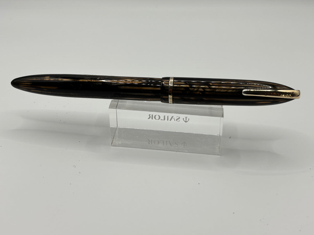 Sheaffer Balance Brown Striped Military clip  - Fountain Pen
