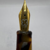 Esterbrook Estie Tortoise Regular Size Fountain Pen   -  Fine Gold-Plated Nib