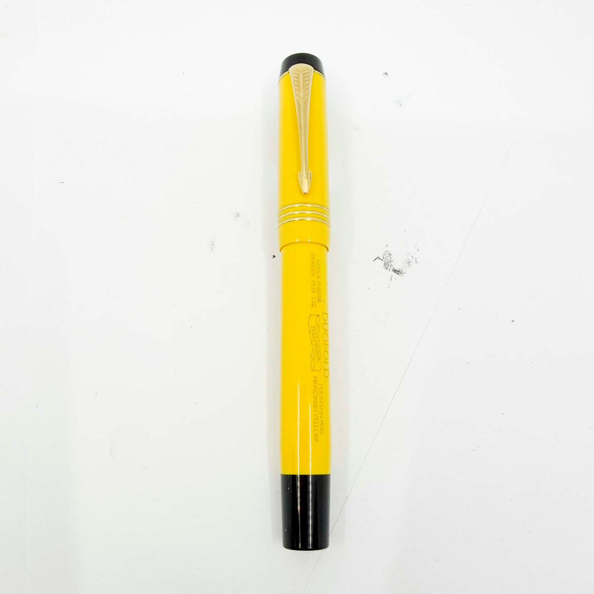 Parker Duofold Centennial Mandarin Yellow Limited Edition  Fountain Pen - Medium 18kt Gold Nib