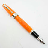 Montegrappa Miya 450 Lustrous Orange Celluloid Limited Edition Fountain Pen - Flexible Fine 14kt Gold Nib