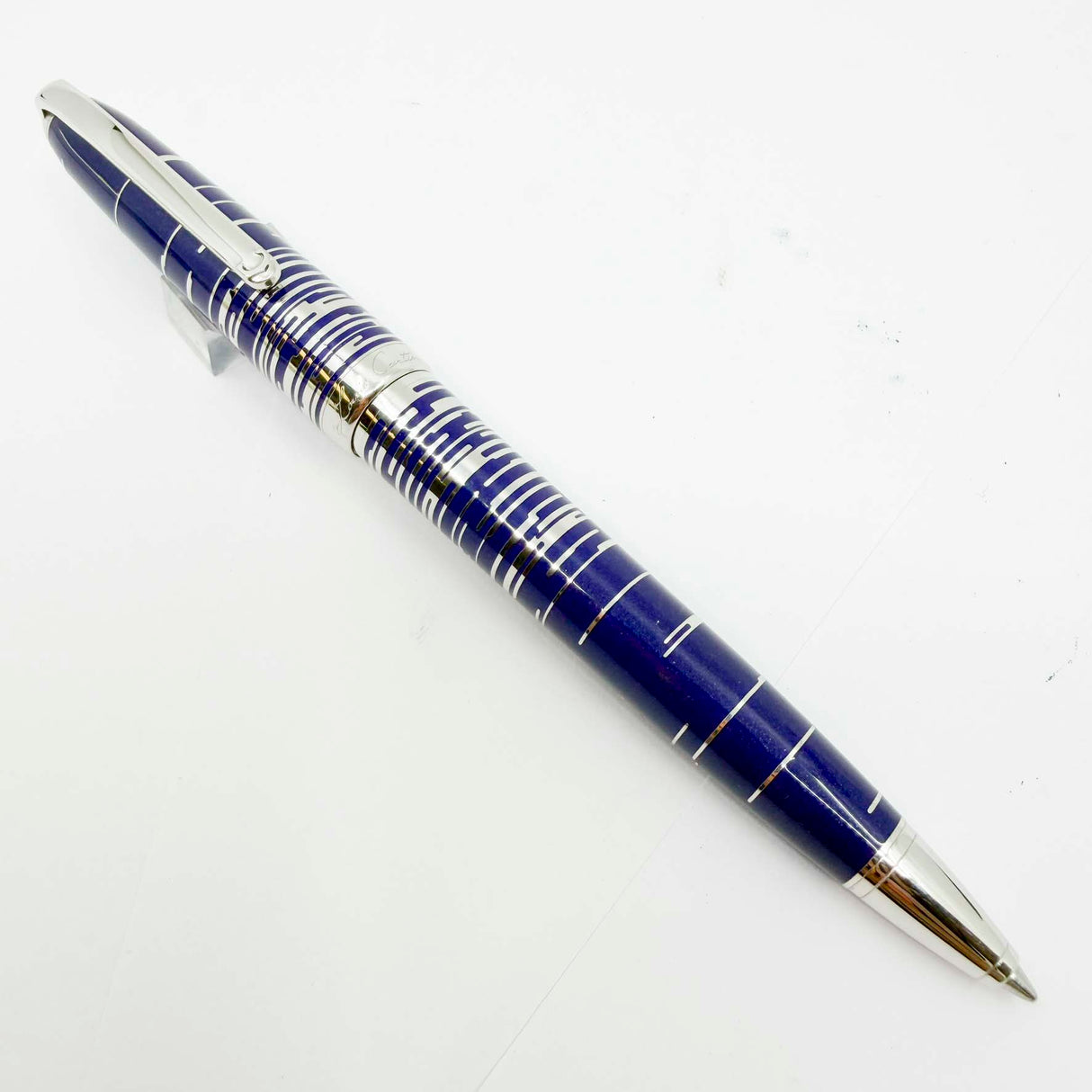 Cartier Constellation Limited Edition Blue Laque & Platinum Plated Ballpoint Pen - LE# 690/1847